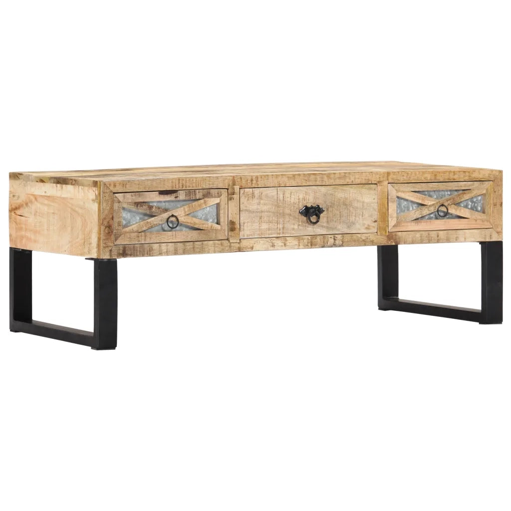 Tavolino da Salotto 110x50x38 cm in Legno Massello di Mango 282760