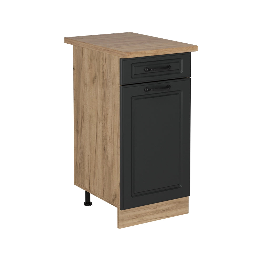 Mobiletto base per cucina R-Line Antracite rustico/Rovere dorato 40 cm, PL Rovere Vicco