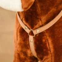 Cavallo a Dondolo in Legno con Suono Animale Regalo Giocattolo per i Bambini, 74 x 28 x 65 cm, Marrone