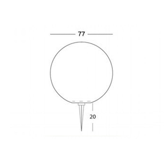 Sfera Esterno/Interno Contemporanea Ball Resina Bianca D77Cm