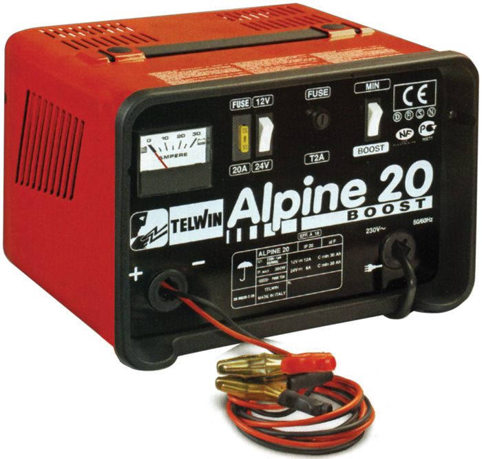 Caricabatteria avviatore x auto telwin alpine 18 boost 12-24v 14a