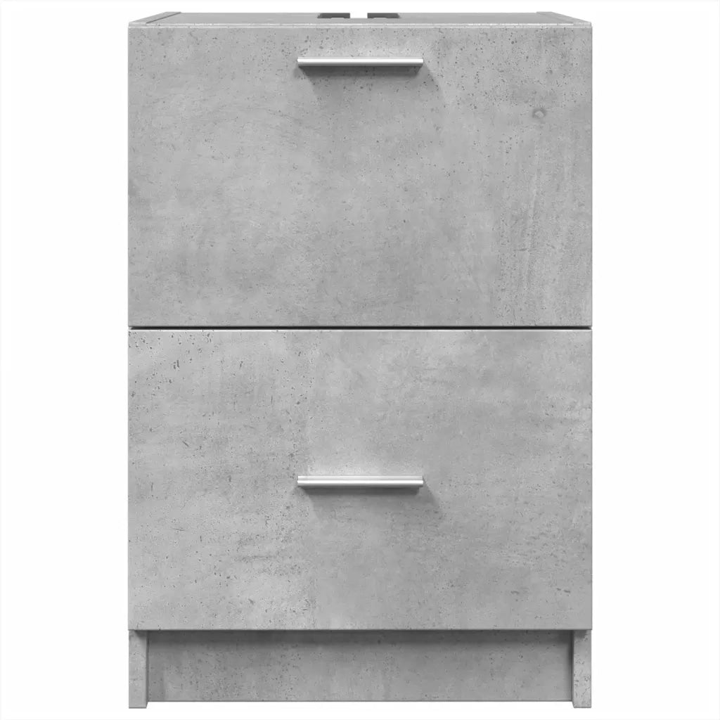 Mobile Lavabo Grigio Cemento 80x33x60 cm in Legno Multistrato 848104