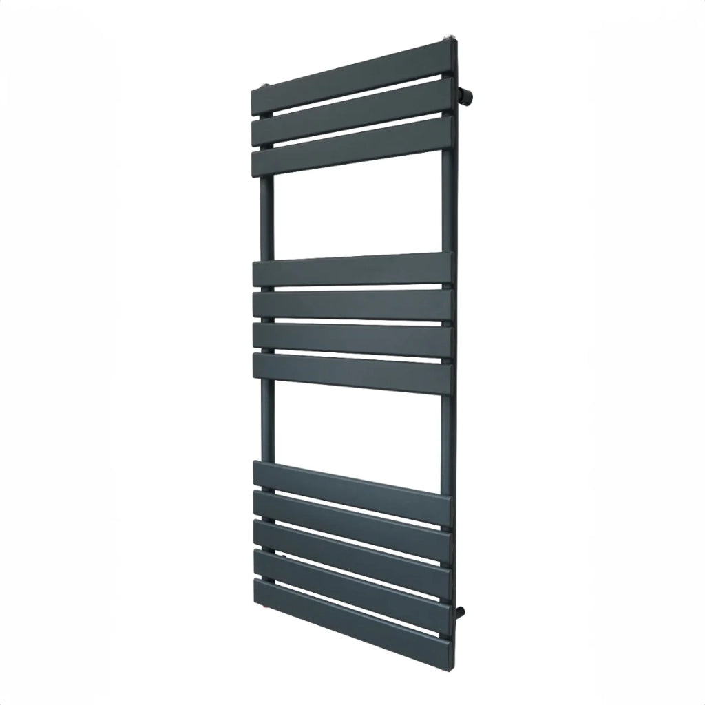Radiatore per asciugamani design a pannello piatto 1200 x 500 mm per bagno ad incasso Grigio Antracite