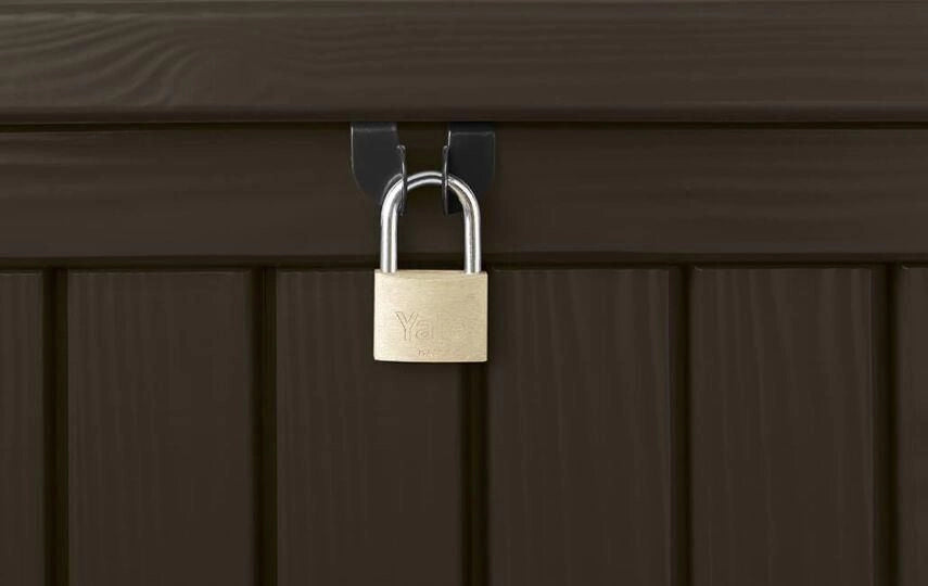 Keter Rockwood Deck Box Armadietto portaoggetti Rettangolare Marrone