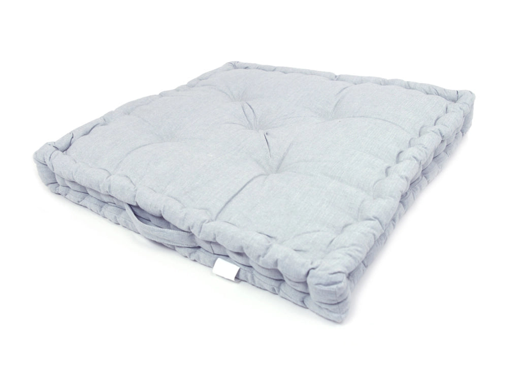 Cuscino Pavimento In Cotone Tinta Unita Ideale Per Divani Pallet Bancale 60x60 - 60x60 - Grigio