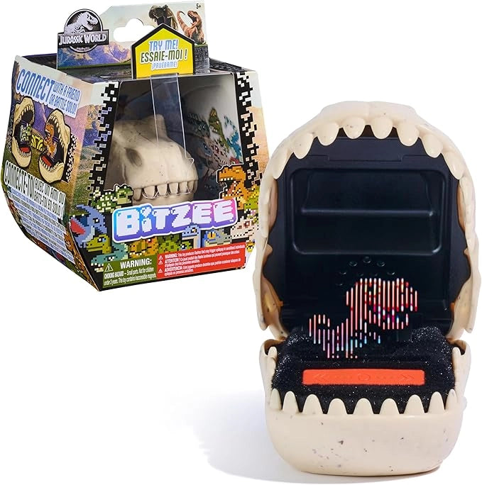 Bitzee Jurassic World, Dinosauro Digitale e Interattivo, 25 Dinosauri da Collezionare, Reagisce al Tocco, Connetti i Pod