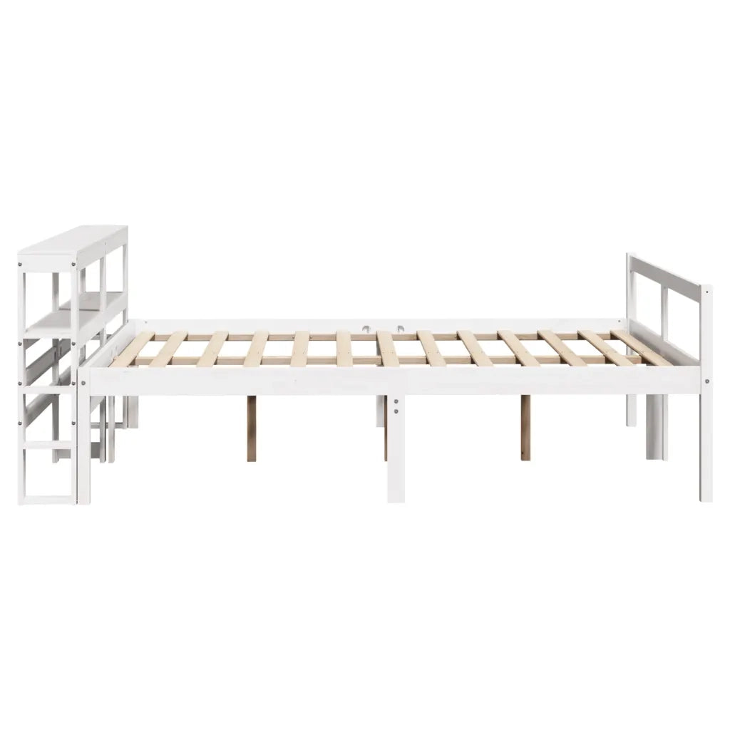 vidaXL Letto Anziani con Testiera Bianco 140x190cm Legno Massello Pino