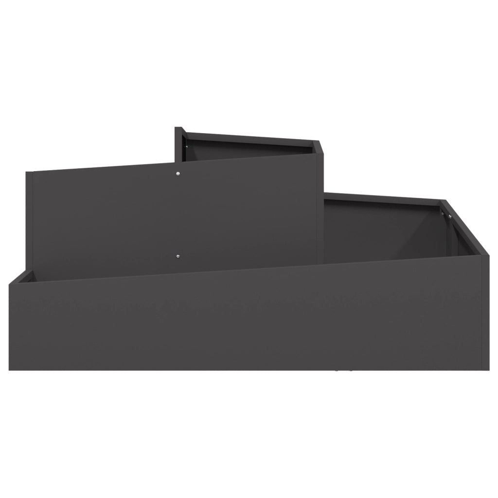 Vasi & Fioriere Nero Metallo Grande Intarsi decorativi Fioriera