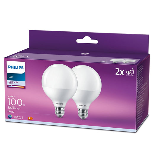 LED GLOBO 100W E27 4000K 2PZ