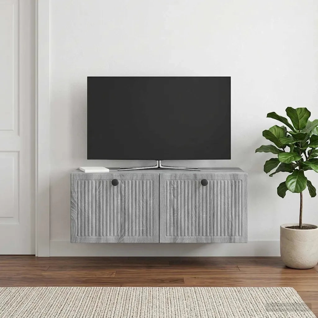 Mobile Porta TV da Muro Grigio Sonoma 78,5 x 31 x 30 cm 898041