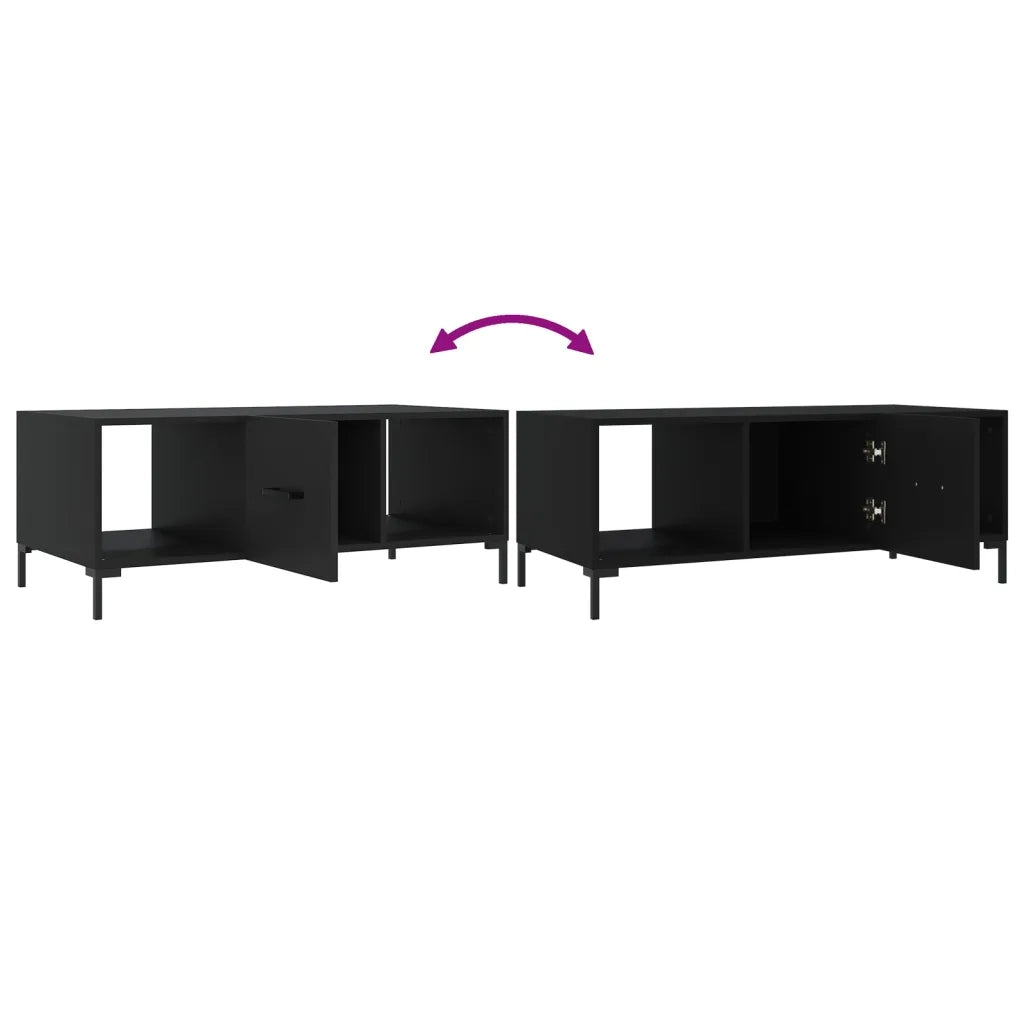 Tavolino da salotto | Tavolino da caff¨¨ | Tavolino da Soggiorno Nero 102x50x40 cm in Legno Multistrato
