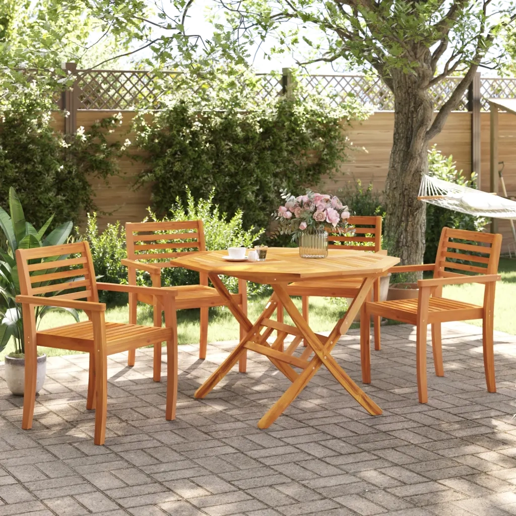 Sedie da Giardino 4 pz | Sedie da Esterno 59x55x85 cm Legno Massello di Acacia