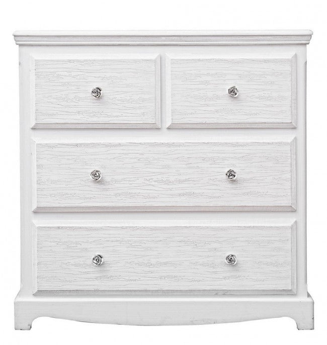 Cassettiera Legno Bianco Rustica da Interno - BLAINE