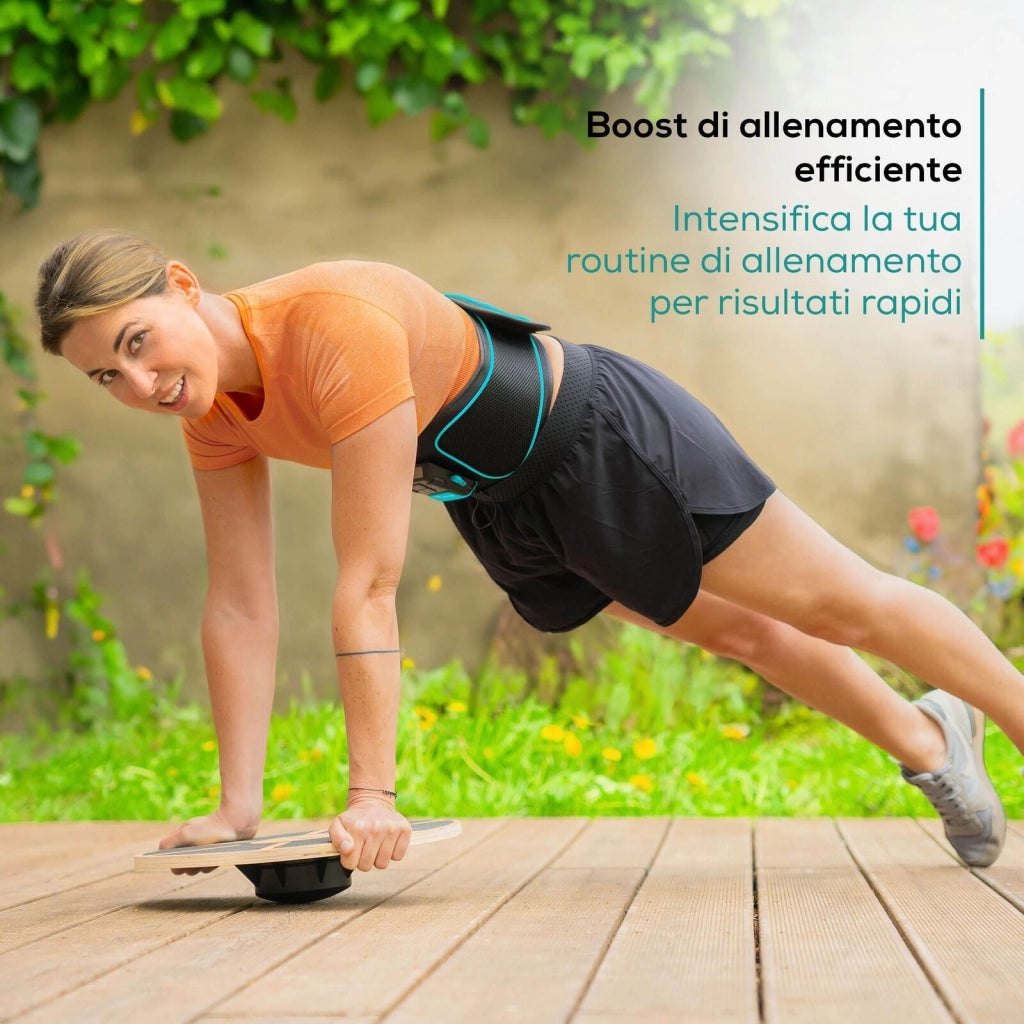 Beurer Antelope Corefit, Cintura Addominale Unisex Adulto, Nero, Turchese