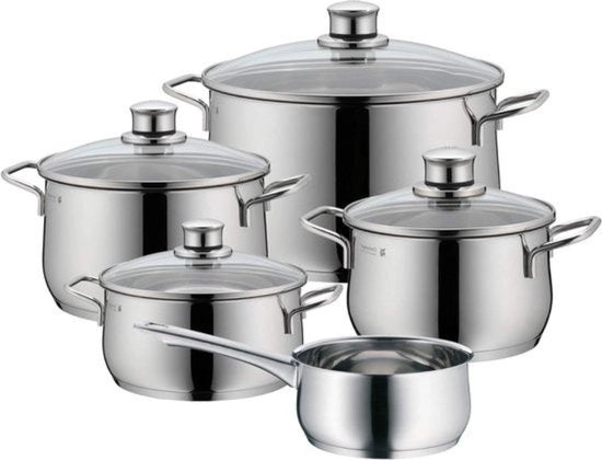 Set di utensili per pentole in acciaio inossidabile Cromargan - 5 pezzi - senza rivestimento - set di pentole