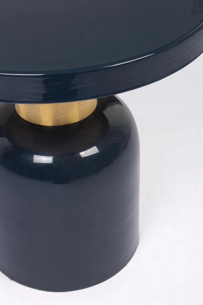 Tavolino Nalima Blu D41 Rotondo in Metallo