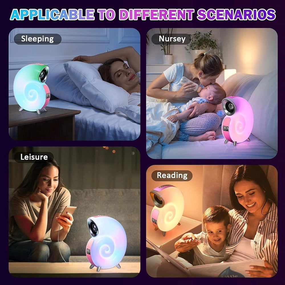 Trade Shop - Lampada Da Tavolo Intelligente Sveglia Luce Led Bluetooth Musica Per Adulti Bambini -