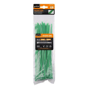 Trade Shop - Set 40 Pz Fascette Cavi Cavo Verde Stringenti In Plastica Nylon 3.6x200mm 92395 -
