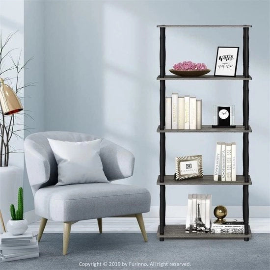 Rack da appendiabiti, per soggiorno, camera da letto, home office, design elegante - box, scaffalatura, libreria 29,5D x 59,9P x 145,8A centimetro