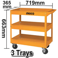 Carrello portattrezzi 3 piani vuoto ingco