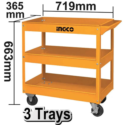 Carrello portattrezzi 3 piani vuoto ingco
