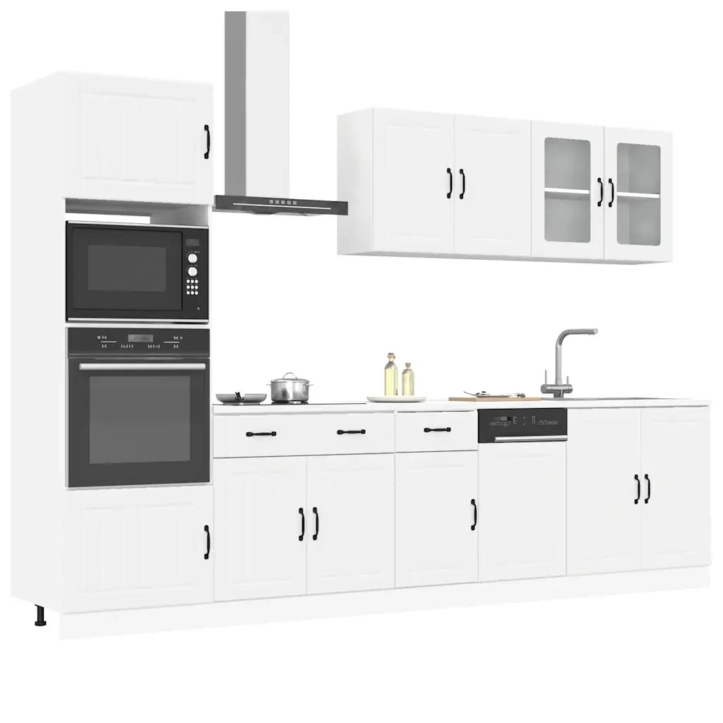 Set Mobili da Cucina 7 pz Kalmar Bianco Legno Multistrato 3314741
