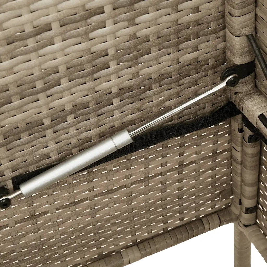 Panchina da Giardino | Panca da Giardino con Cuscini Beige in Polyrattan