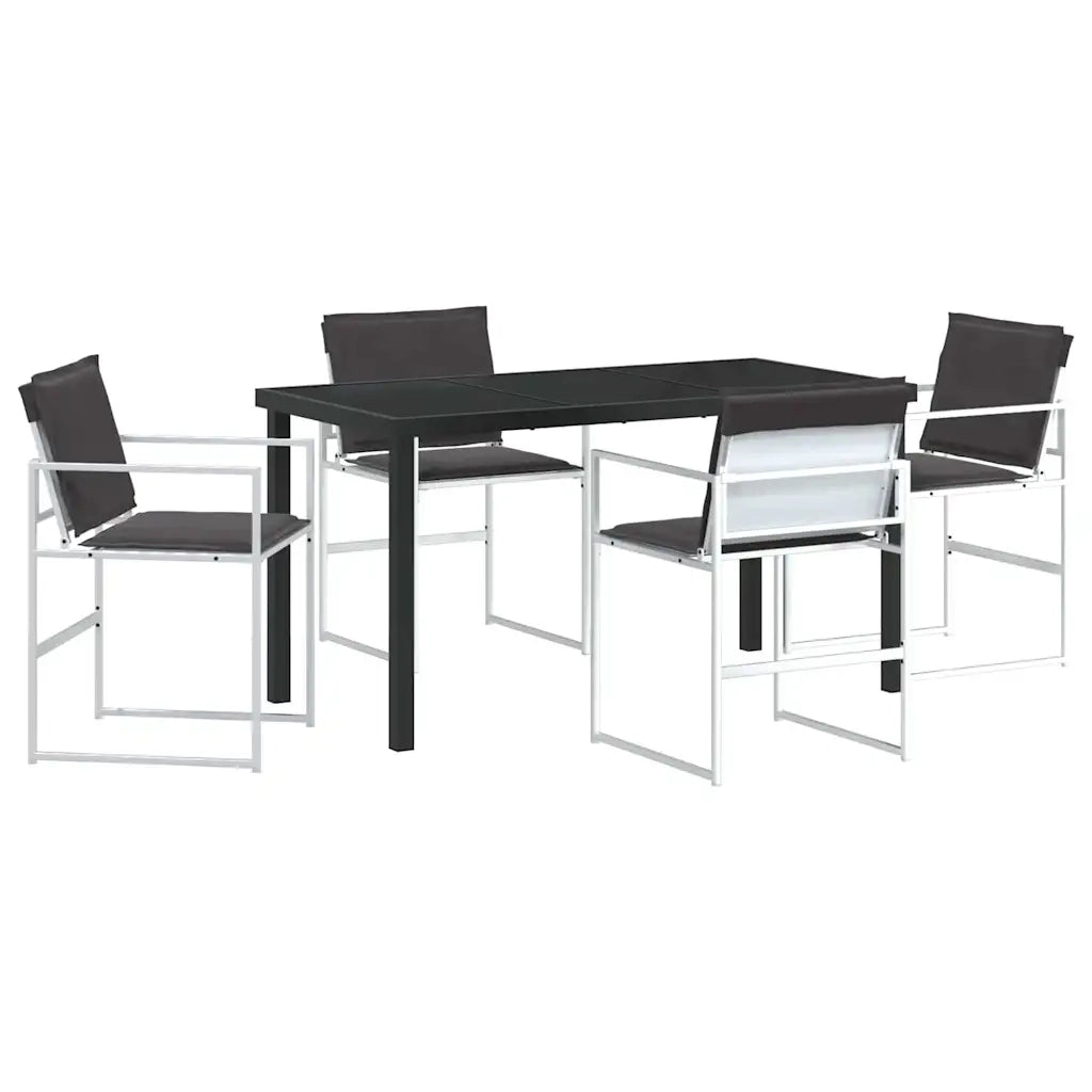 Set da Pranzo per Giardino 5 pcs Bianco 3379339