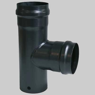 Raccordo a TEE Nero  FF dm 100     MADE IN ITALY