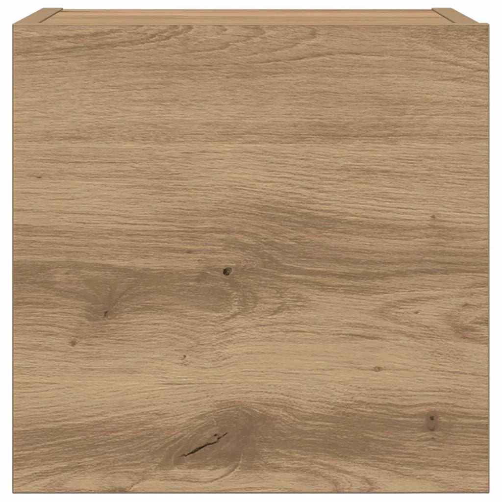 Set Mobile TV 7 pz Montato a Parete Rovere in Legno Multistrato 3329020