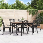 Sedie da Giardino 6 pz in Alluminio Pressofuso Nero