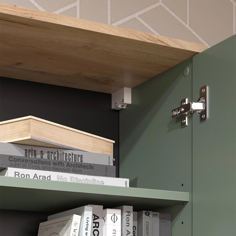 Vicco Libreria da parete Verde 60 x 100 cm con porta