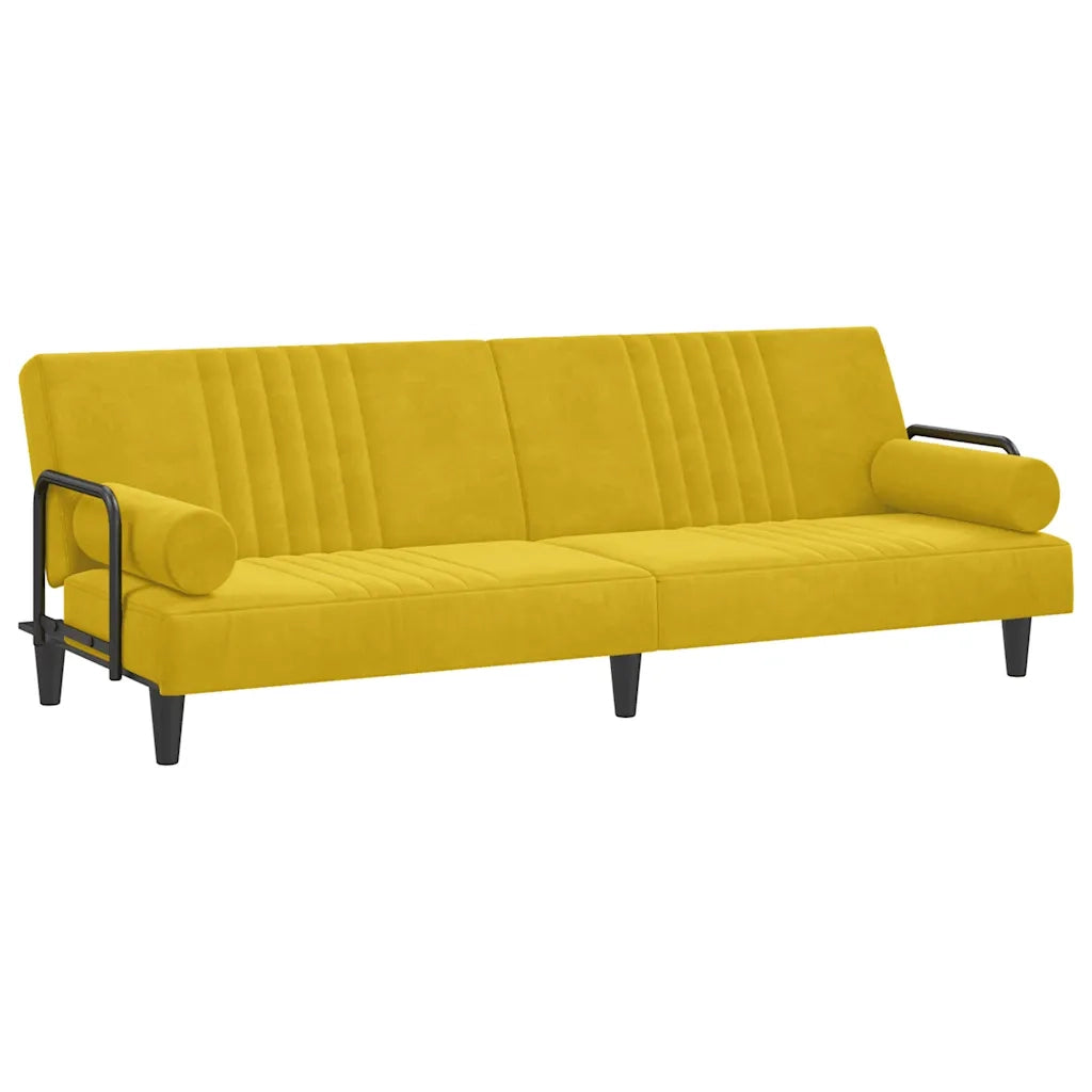 Divano Letto con Braccioli Giallo in Vellutocod mxl 84811