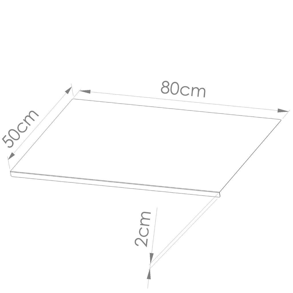 Tagliere Spianatoia per Alimenti Professionale 80x50 AISI 304