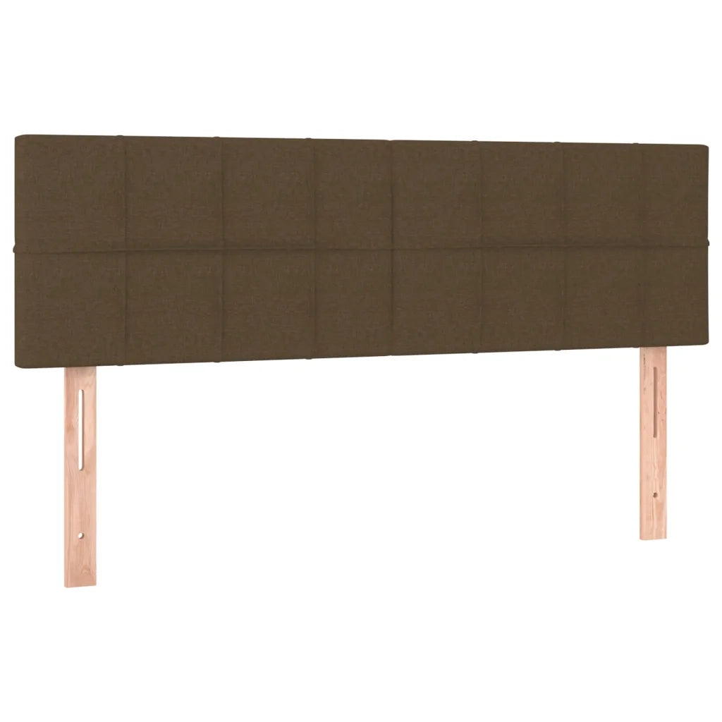 Giroletto a Molle con Materasso Marrone Scuro 140x200cm Tessuto