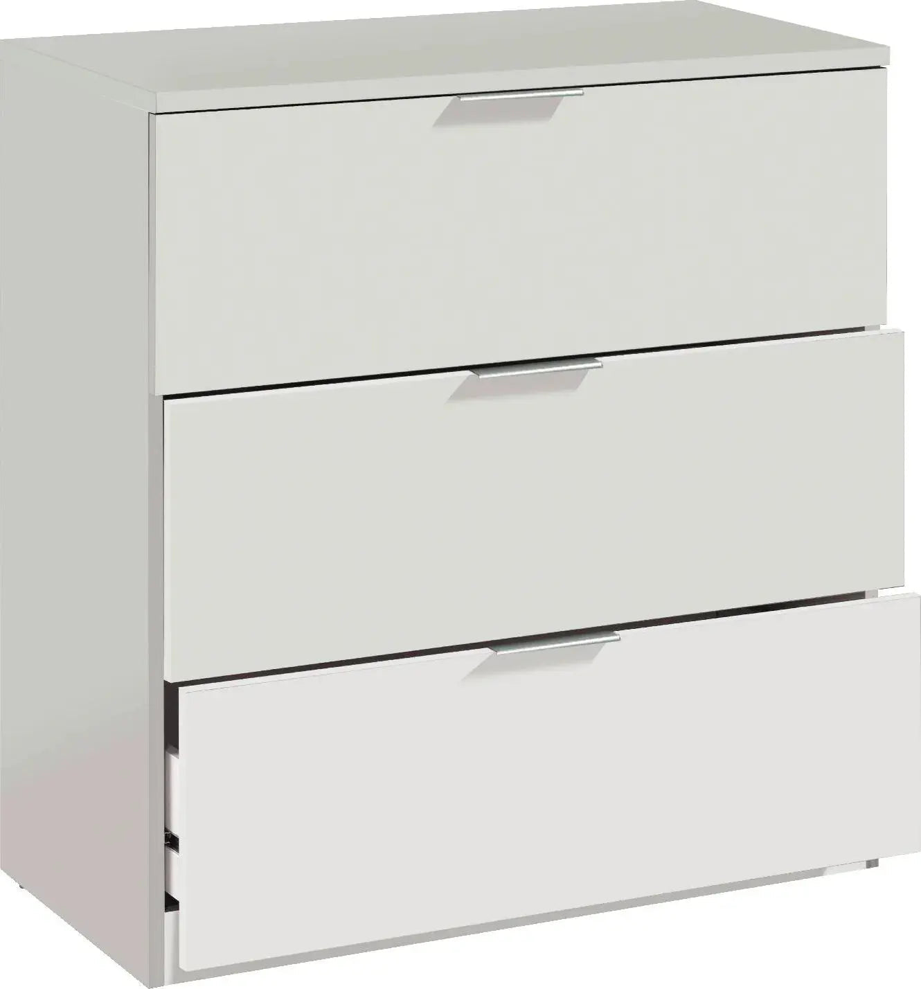 Cassettiera 3 cassetti, colore bianco 77x38x80h