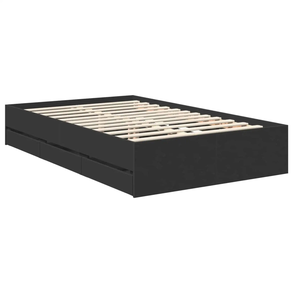 Struttura del letto Nero 120 x 190 cm Legno Ingegnerizzato