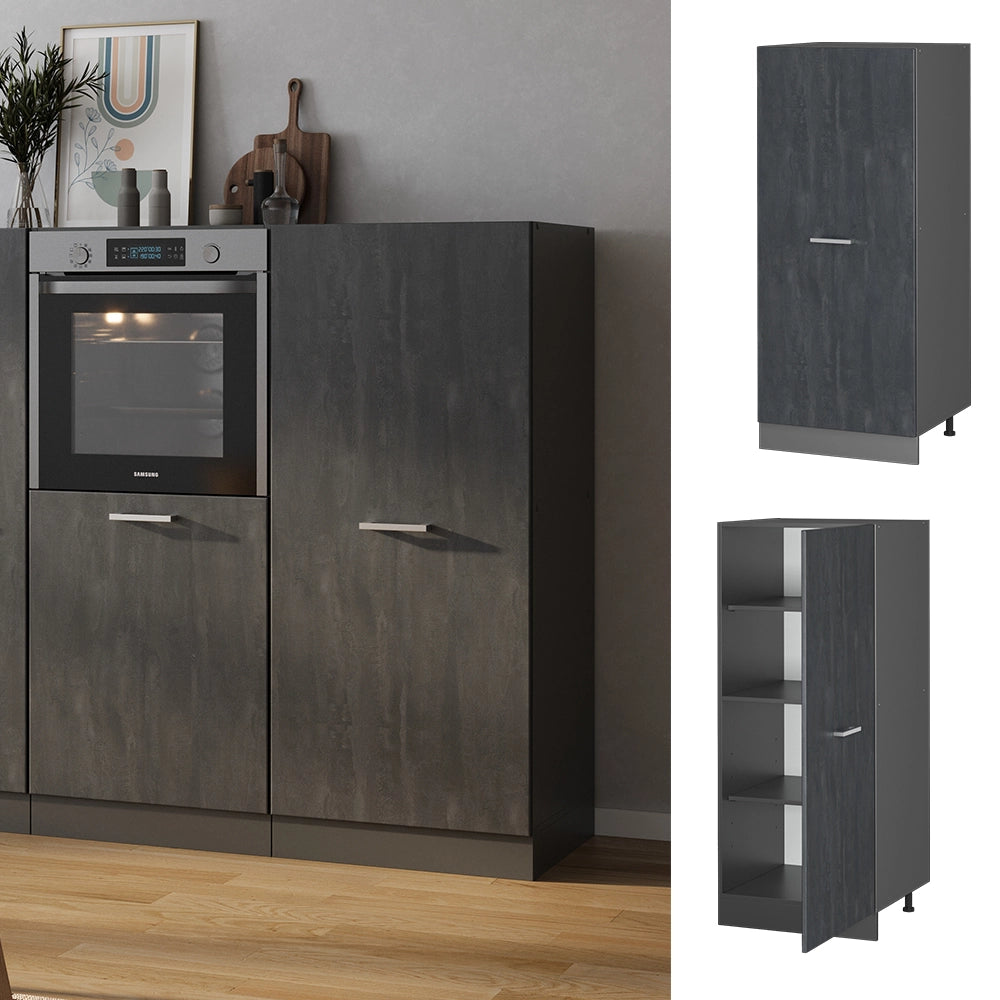 Vicco mobile cucina dispensa Calcestruzzo nero 60 cm