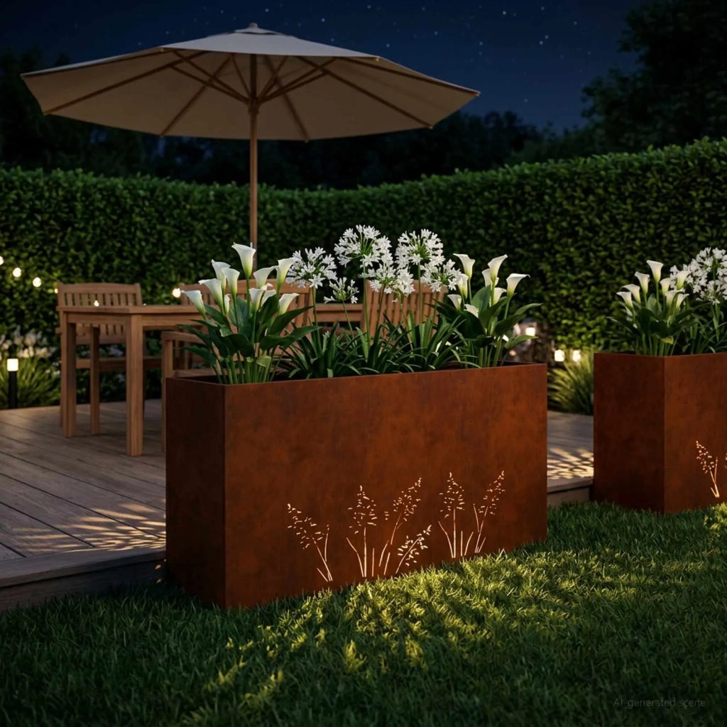 Vaso da giardino Ruggine 100 x 20 x 49 cm Acciaio Corten 8005860