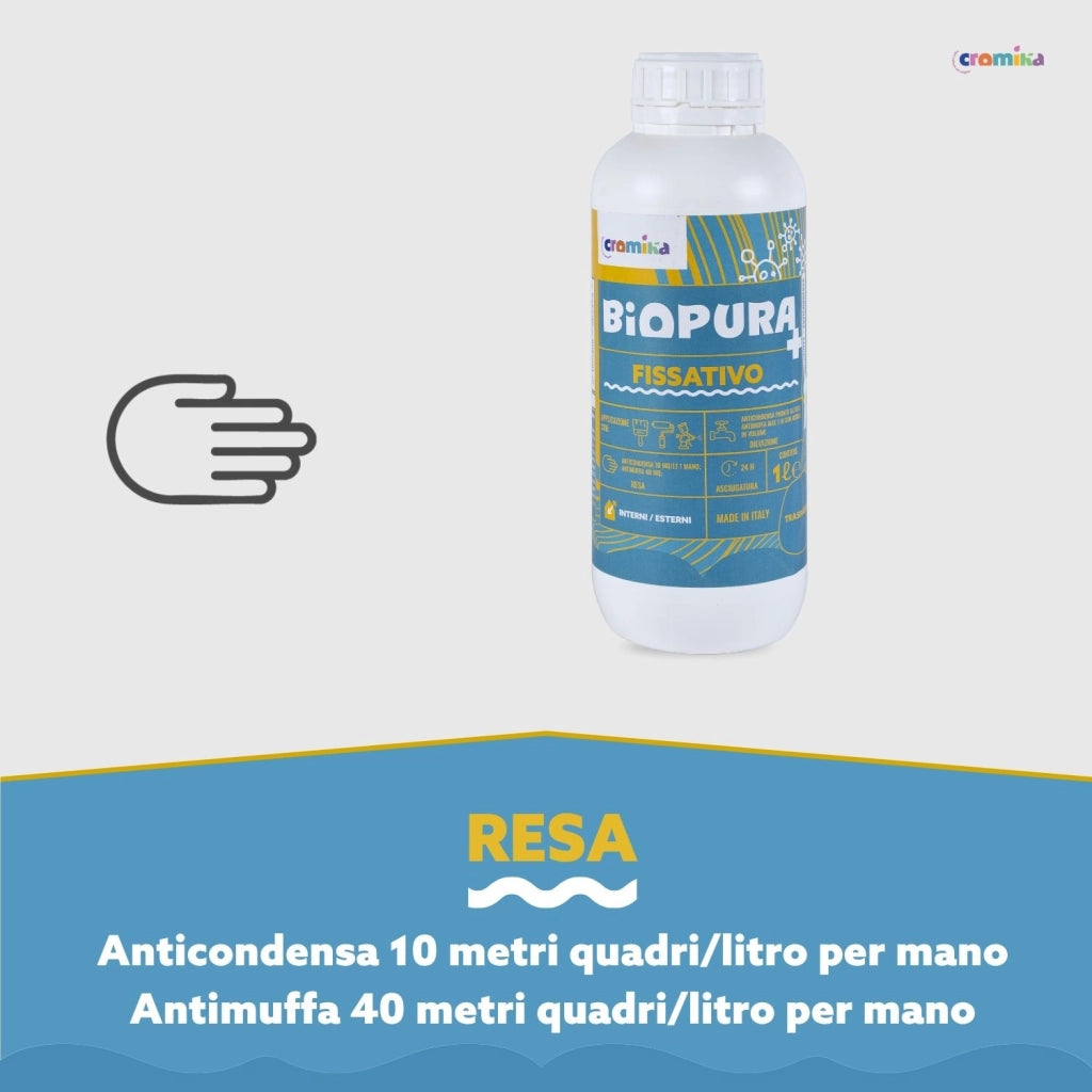 Fissativo antimuffa anticondensa alta concentrazione linea biopura cromika *** formato 1 lt, confezione 1