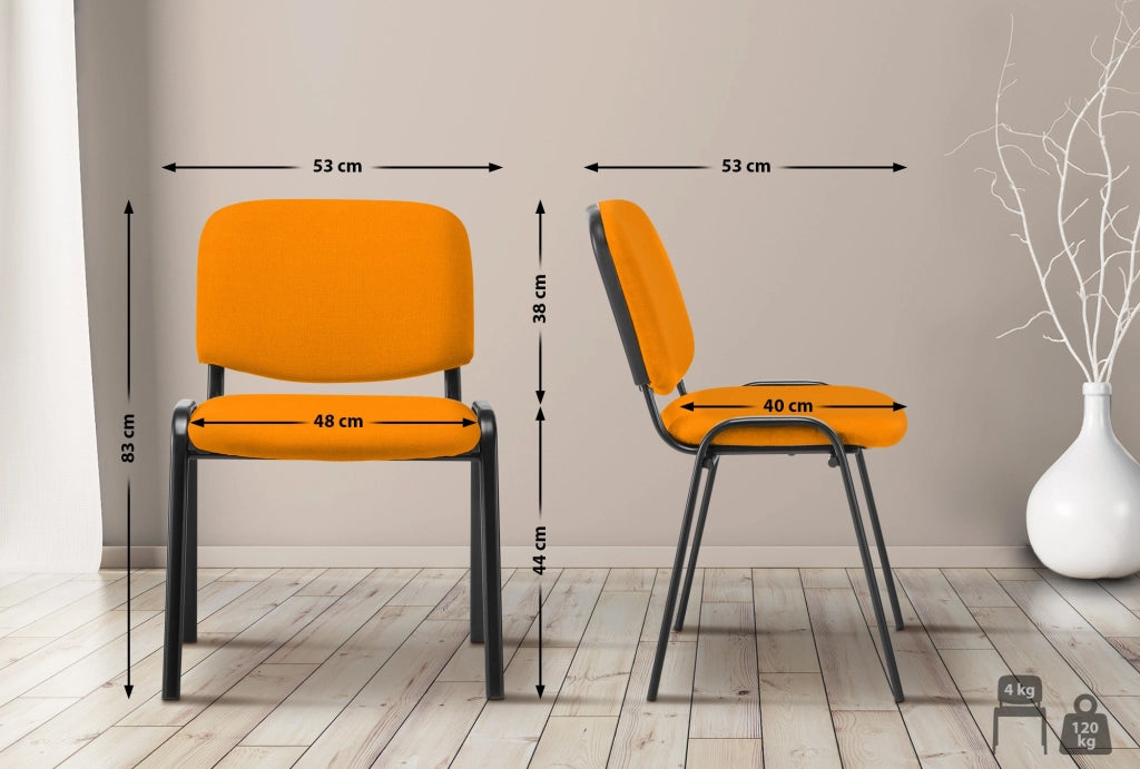 Sedia Ken in stoffa arancione