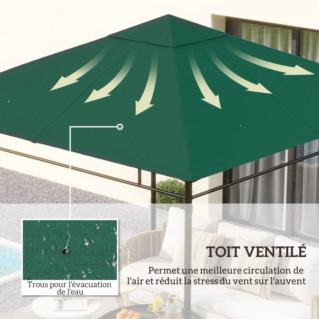 Tenda da giardino ¨C Minimal ¨C verde 3x3 m