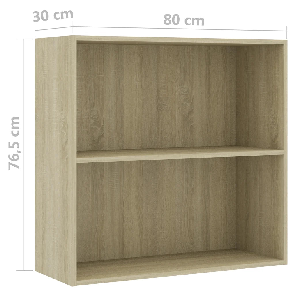 Libreria Rovere Sonoma 80x30x76,5 cm in Legno Multistrato 801002