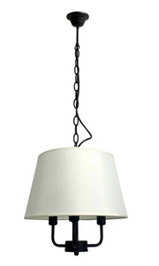 Lampadario Candellux Pasteri nero/ecru 3xE14 Ø32 110cm