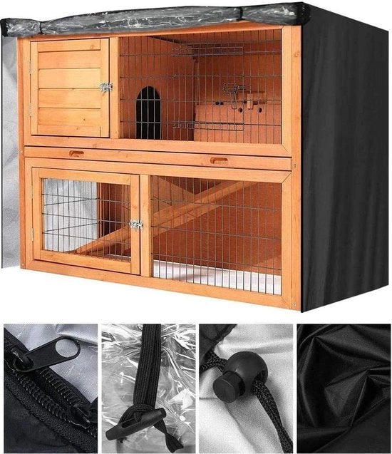 Casa per conigli da 12 m con sacco di paglia impermeabile in tessuto 210D Oxford.