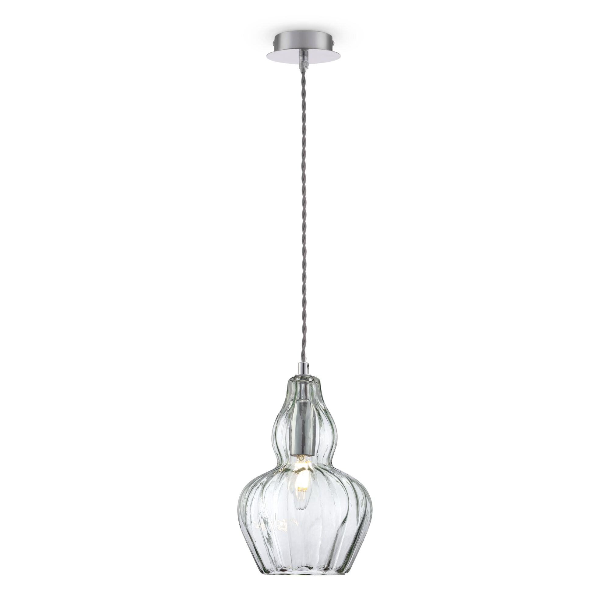 Lampada pendente Pendant in Metallo Eustoma Nickel
