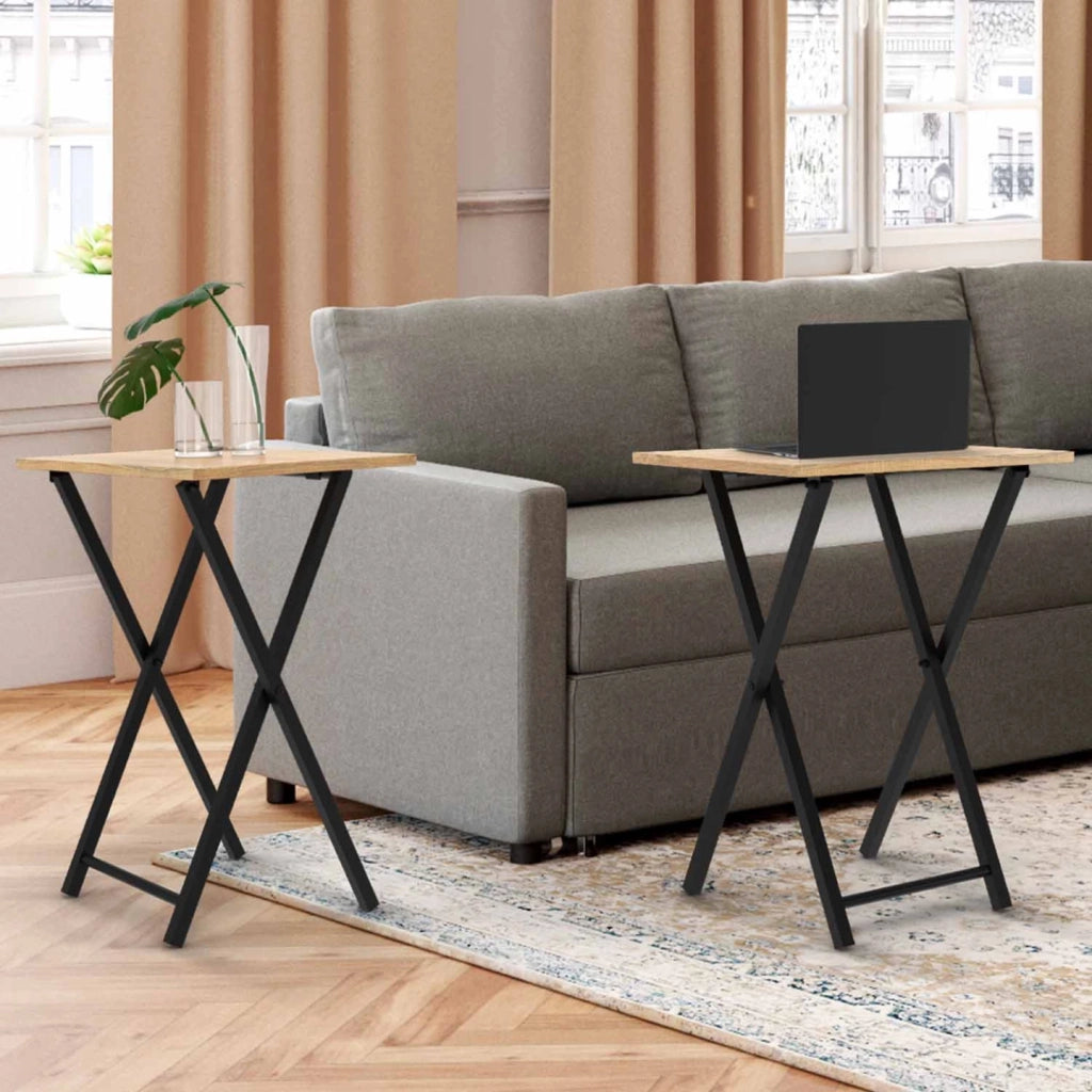 IDMarket - Lote de 2 mesas auxiliares DETROIT