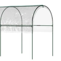Serra da Giardino, Serra per Pomodori con 4 Archi in Acciaio, Copertura in PVC, 4 x 1.23 x 1.71 m, Trasparente