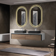SPECCHIO BAGNO LED 60x90 cm Argento Anticondensa Touch
