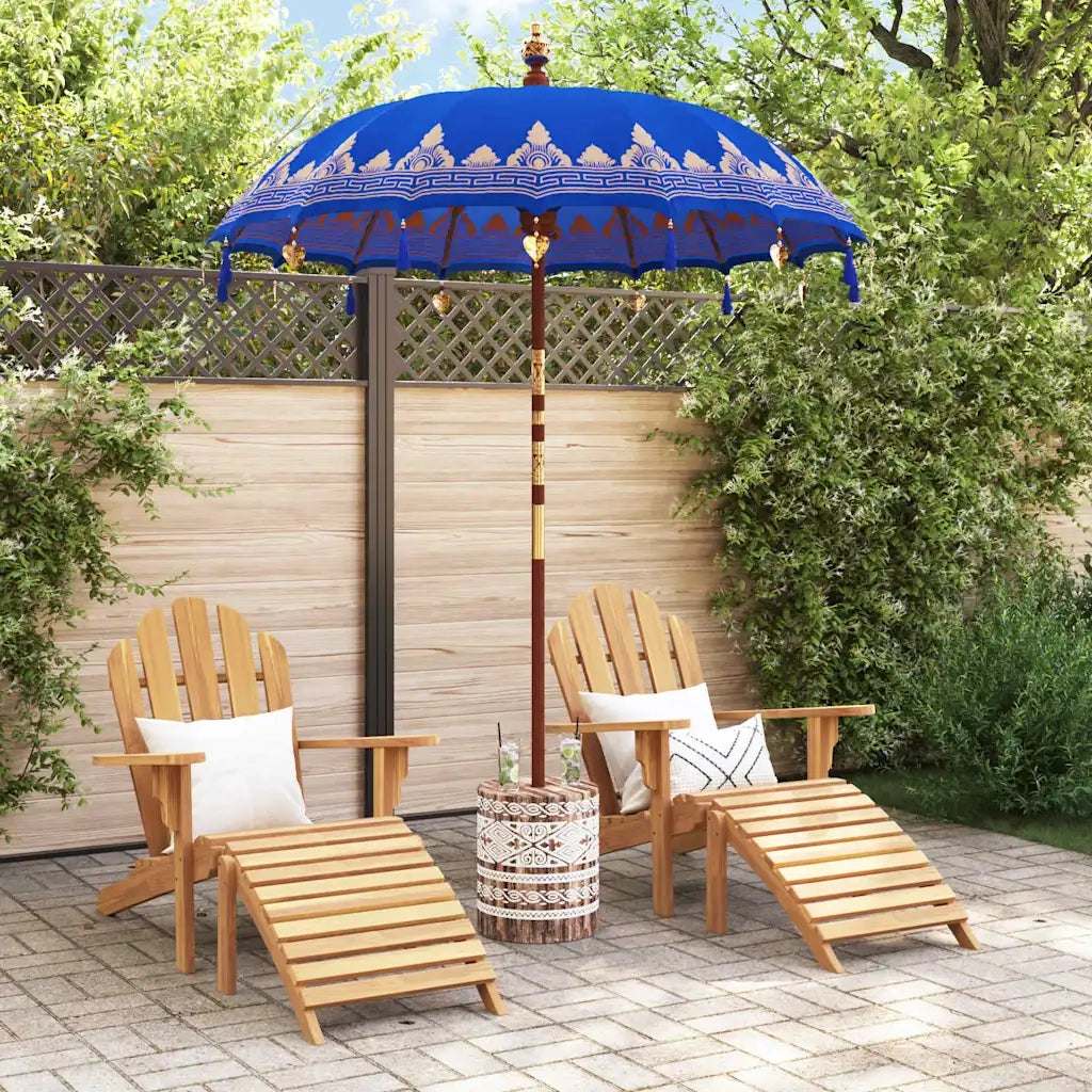 Parasol Balinese Blu 180-190 cm Cotone, legno massello